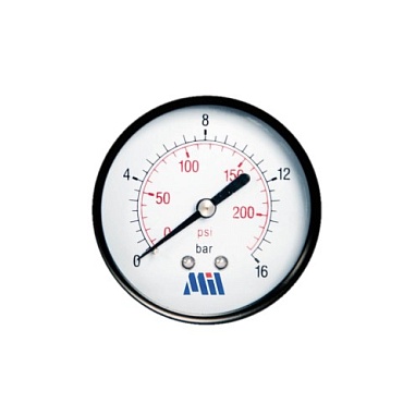 Манометр аксиальный 10 бар штуцер сзади														