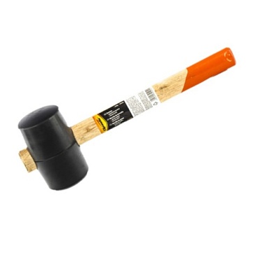 Киянка резиновая 340г с деревянной ручкой (черная резина) SPARTA
