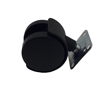 Опора колесная d40мм с площадкой (черный) (1/4/200)