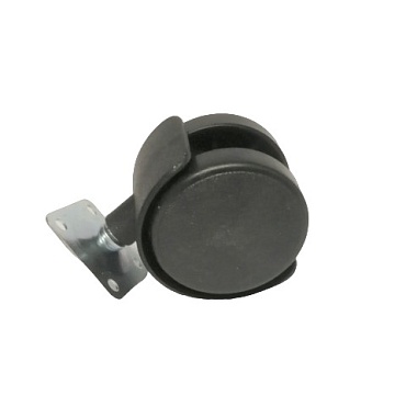 Опора колесная d50мм с площадкой (черный) (1/4/200)