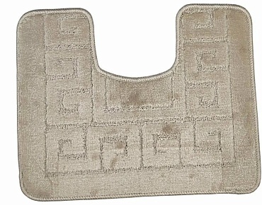 Коврик 50х60 для туалета с вырезом бежевый