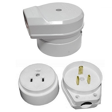 Силовая вилка+розетка 220V (6)