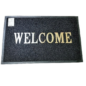 Коврик придверный пористый  50х80 sponqy  Welcome Чёрный 
