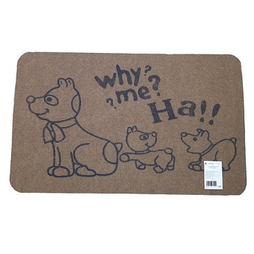 Коврик 50х80 влаговпит. ComeForte "ВЕЛЮР" ЩЕНОК Бежевый 