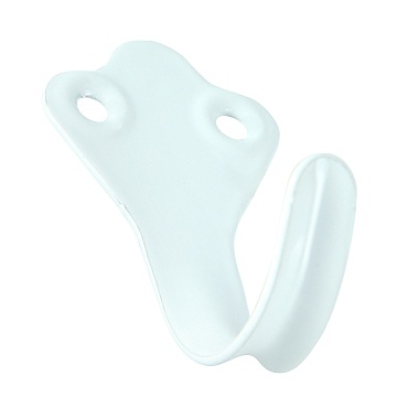 Крючок-вешалка 1 рожк. №2 бел. Кунгур (1/10/300)