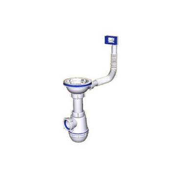 Сифон Ани Грот 31/2"*40 с переливом для мойки А0145S (1/25)