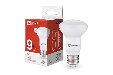 Лампа свд. LED IN HOME R63 9W Е27 4000К (1/10)