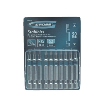Биты TORX 20х50, сталь S2, Gross (1/10)
