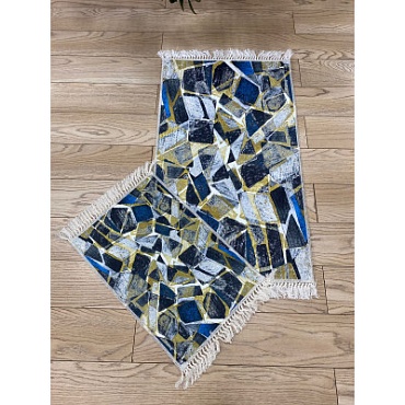 Коврик ZALEL 2 предмета 55*85+45*55 с бахромой ПРЯМОУГОЛЬНЫЙ мазайка арт. 6607
