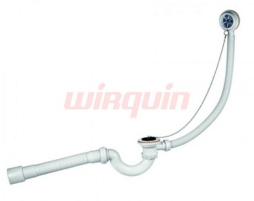 Сифон ванна Wirquin 11/2"*40мм S-образн с гофрой 40х50 выпуск пластик L500 30717339 (1/30)