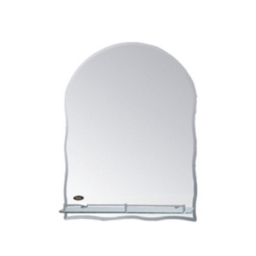 Зеркало 60х45 Potato серебро с полкой