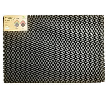 Коврик ЭВА ячеистый Соты/Ромбы 40х60 черный (1/10)