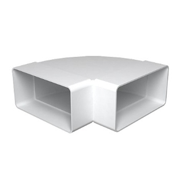 Колено горизонтальное пластик 90°, 60х120