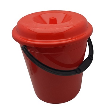 Ведро цветн. (12л) с крышкой