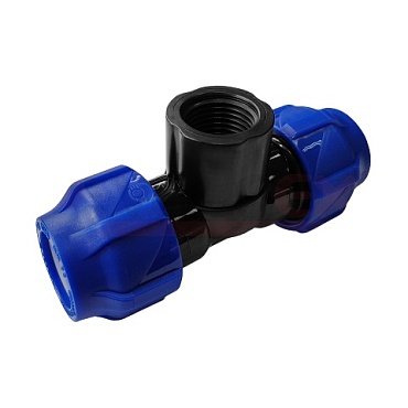 Тройник ПНД компр. переходной с внутренней резьбой 20-3/4"-20  (1/20/80) VALFEX