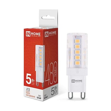 Лампа cвд. LED IN HOME G9 5W 230V 4000K (1/20)
