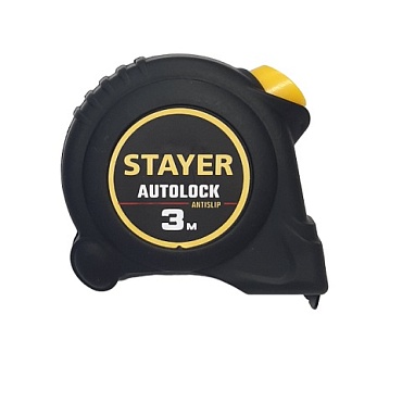 Рулетка AutoLock, 3м х 16мм с автостопом  //STAYER (6)