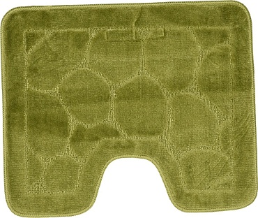 Коврик 50х60 для туалета с вырезом зелёный