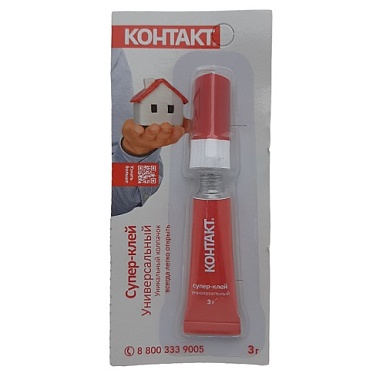 955 Клей-супер "Контакт" (3г) (12 на карте)