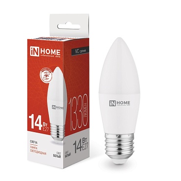Лампа свд. LED IN HOME 14W E27 4000К 1330лм (свеча) (1/10)