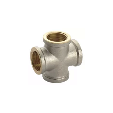 Крестовина 1/2"х1/2"х1/2"х1/2" г/г/г/г никель (1/120)