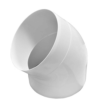 Колено круглое пластик 45°, D100