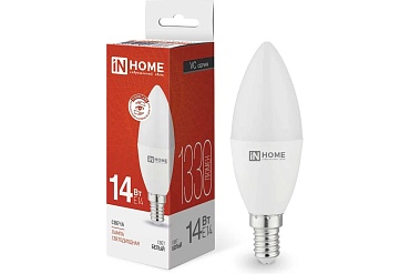 Лампа свд. LED IN HOME 14W E14 4000К 1330лм (свеча) (1/10/100)