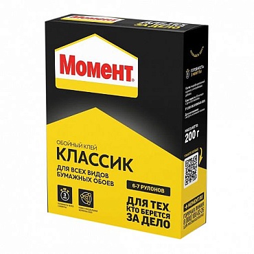 Обойный клей Момент КЛАССИК (200г) 611681 (1/24)