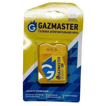 Нить уплотнительная газовая "Gazmaster" 25м бокс, блистер (25)
