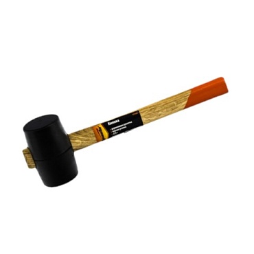 Киянка резиновая 225г с деревянной ручкой (черная резина) SPARTA