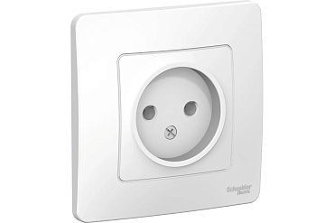 Розетка Blanca СП 1-м 16A IP20 250V без зазем.без защ.шторок бел.(1/100)
