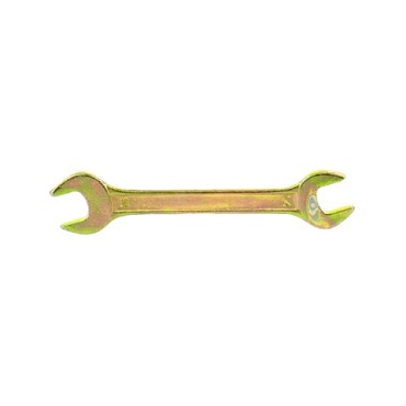 Ключ рожковый, 14х15мм, желтый цинк/СИБРТЕХ